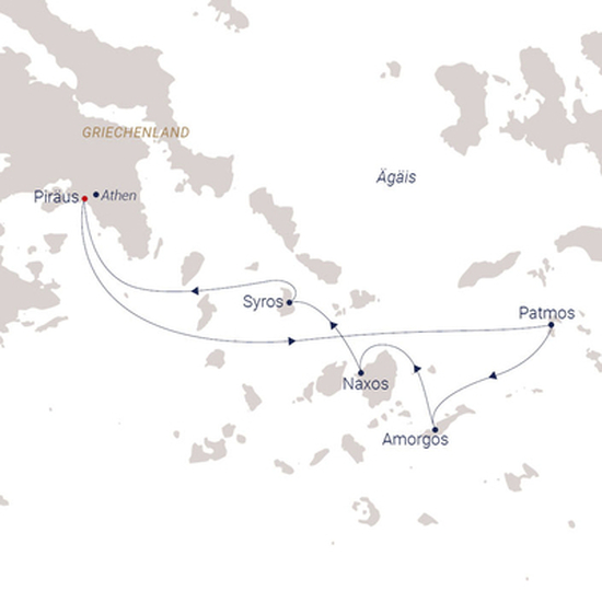 Route Sea Cloud II 22.07.2025