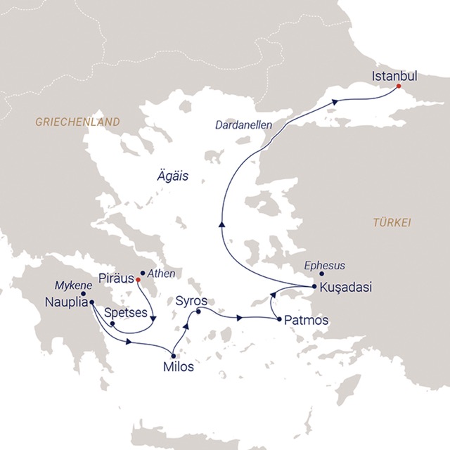 Route Sea Cloud II 01.08.2025