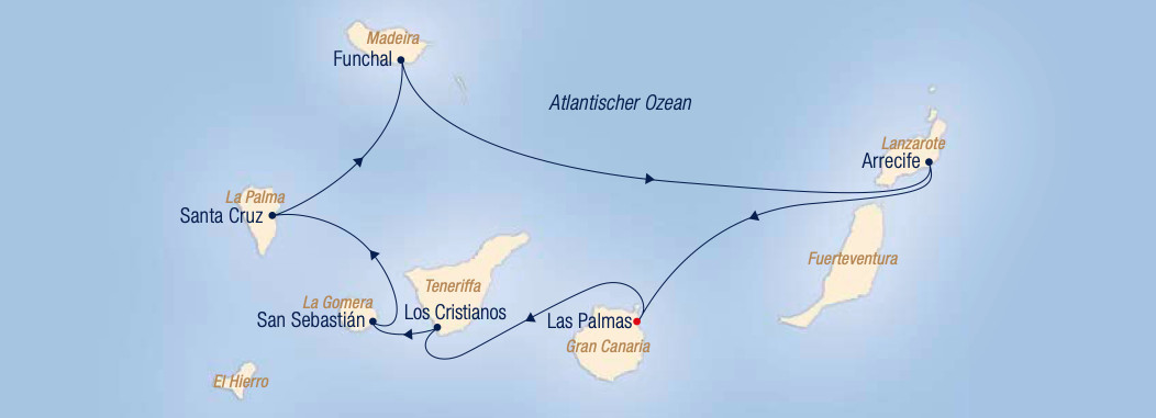 Segelkreuzfahrt Kanarische Inseln mit der Sea Cloud Soirit