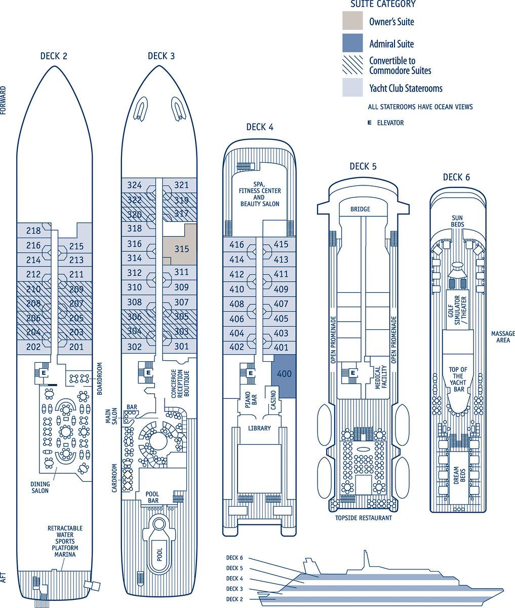 Sea Dream Kabinenplan