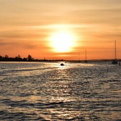 Sonnenaufgang über dem Bodden