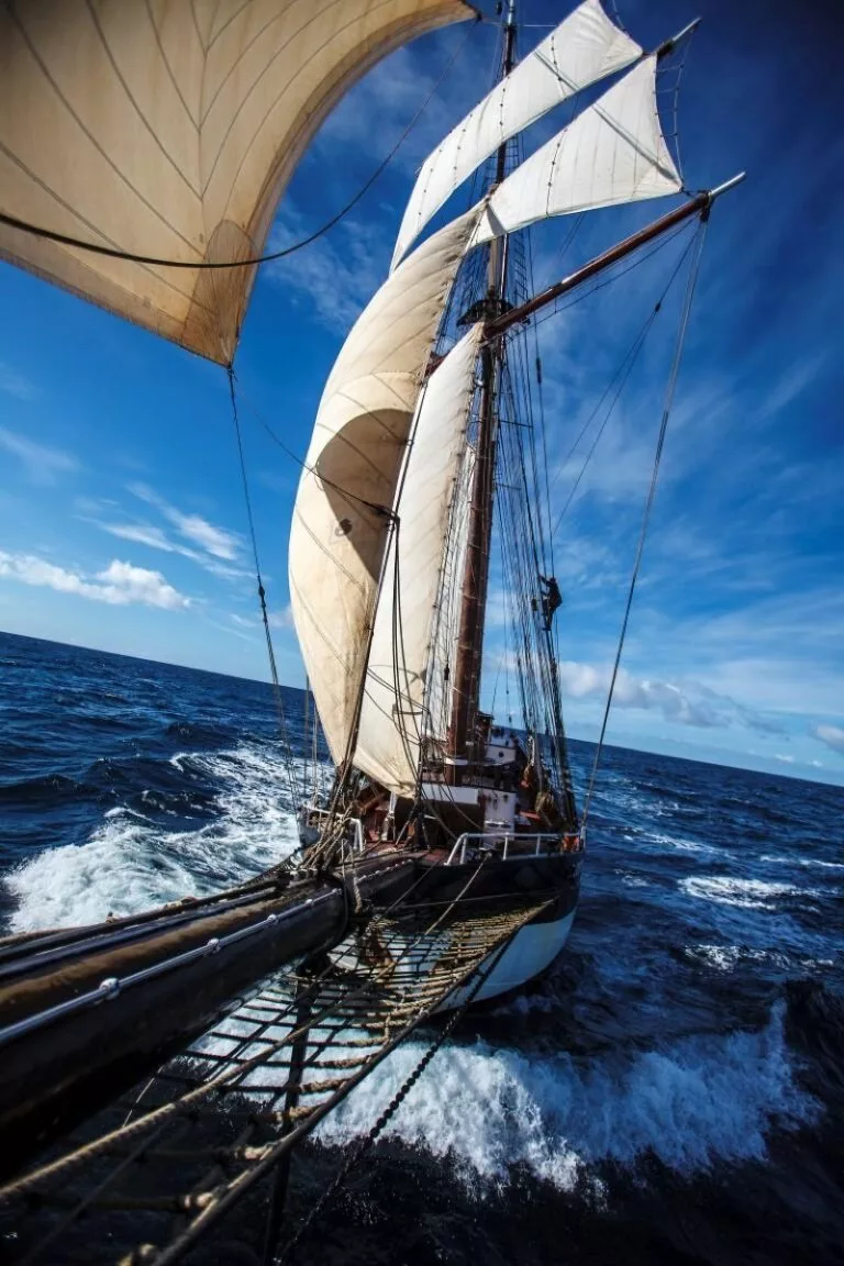 Blick vom Bugspriet der Oosterschelde