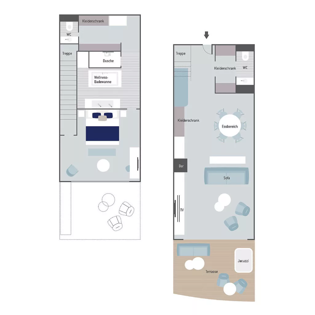 Grundriss Duplex Suite