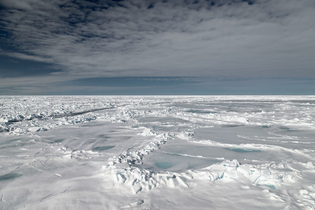 Le Commandant Charcot at the geographic North Pole