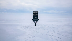 Le Commandant Charcot at the geographic North Pole