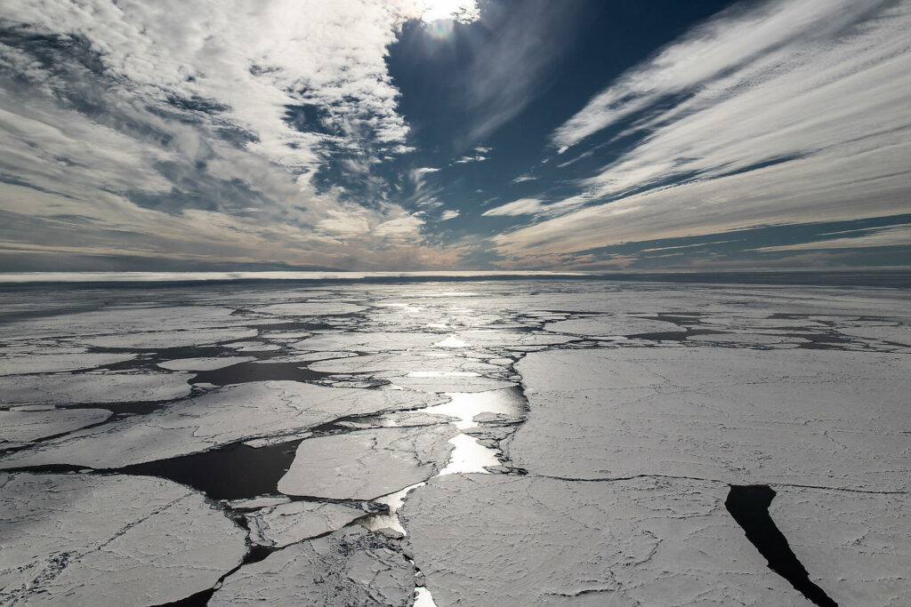 Le Commandant Charcot at the geographic North Pole