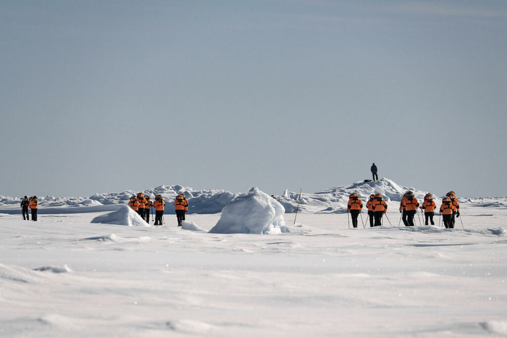 Le Commandant Charcot at the geographic North Pole