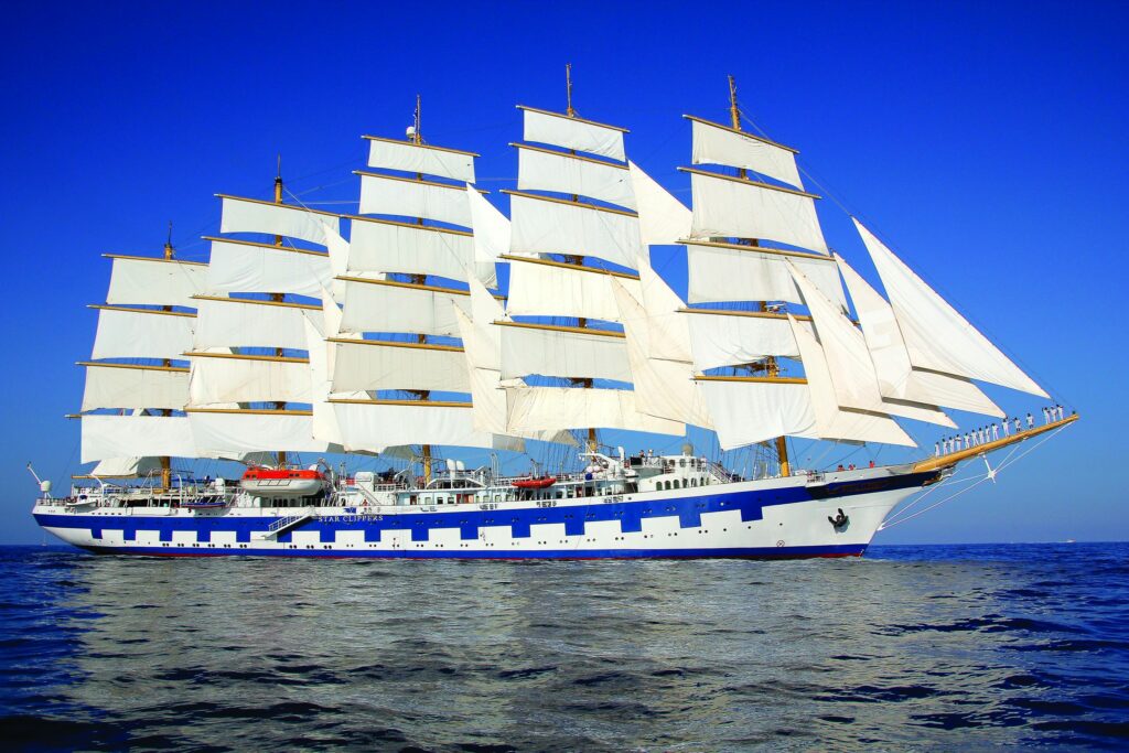 Royal Clipper, größter Vollrigger der Welt, unter vollen Segeln