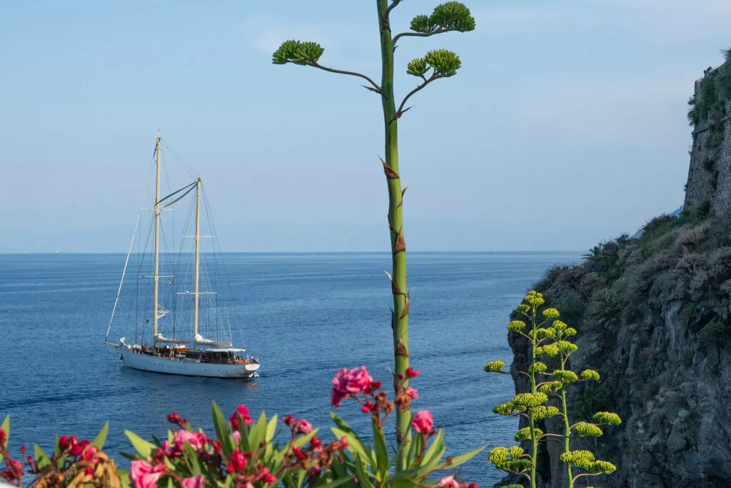 Sailing yacht Chronos under sail off Sicily