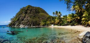 Plage du Pain de Sucre in Les Saintes, Guadeloupe,