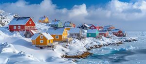 Grönland – Bunte Häuser im Winter