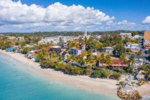 Ilet du Gosier - Strandort Le Gosier aus der Luft