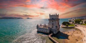 Lissabon - Turm von Belém im Abendlicht