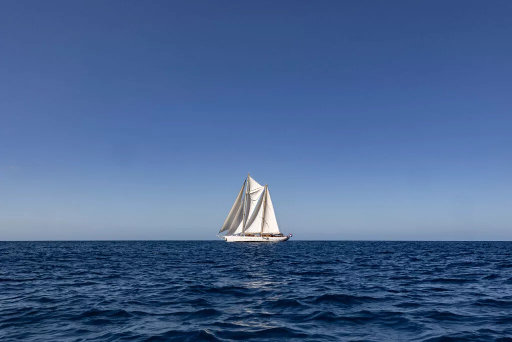 Sailing yacht Chronos under sail