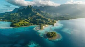 Papeete, Tahiti - Insellandschaft mit Lagune