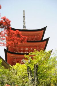 Miyajima bei Hiroshima - fünfstöckige Pagode am Itsukushima-Schrein