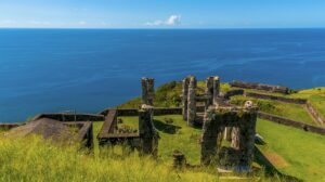 St. Kitts - Festung Brimstone Hill über dem Karibischen Meer