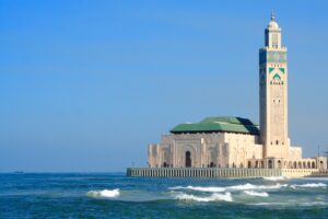 Casablanca, Marokko - Hassan-II-Moschee am Atlantik
