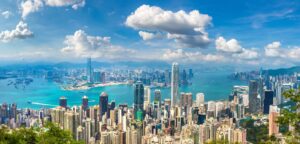 Hongkong - Skyline und Victoria Harbour vom Victoria Peak