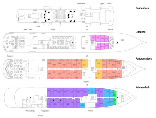 Sea Cloud Spirit – Deckplan